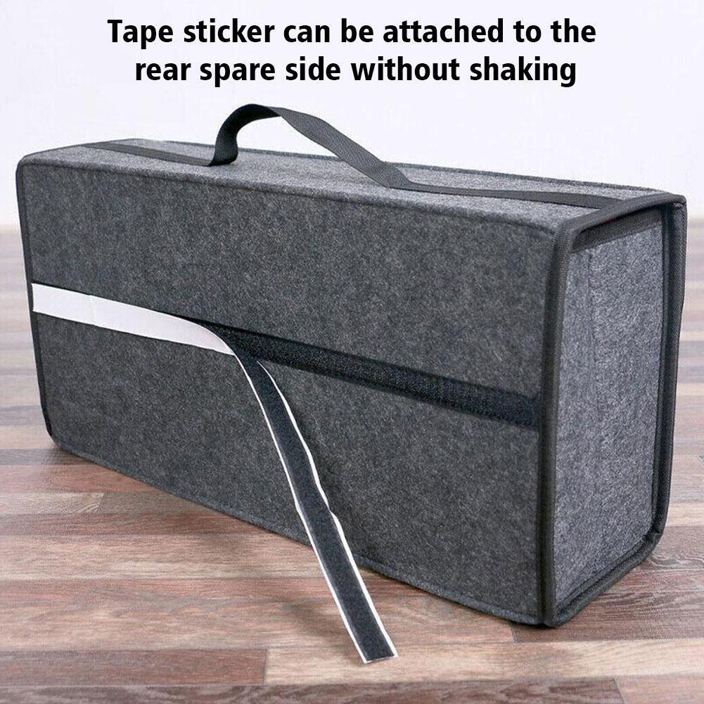 Складной фетровый ящик для хранения в багажнике автомобиля, темно-серый автомобильный органайзер, сумка для хранения в багажнике автомобиля, аксессуары для сумок для хранения автомобиля