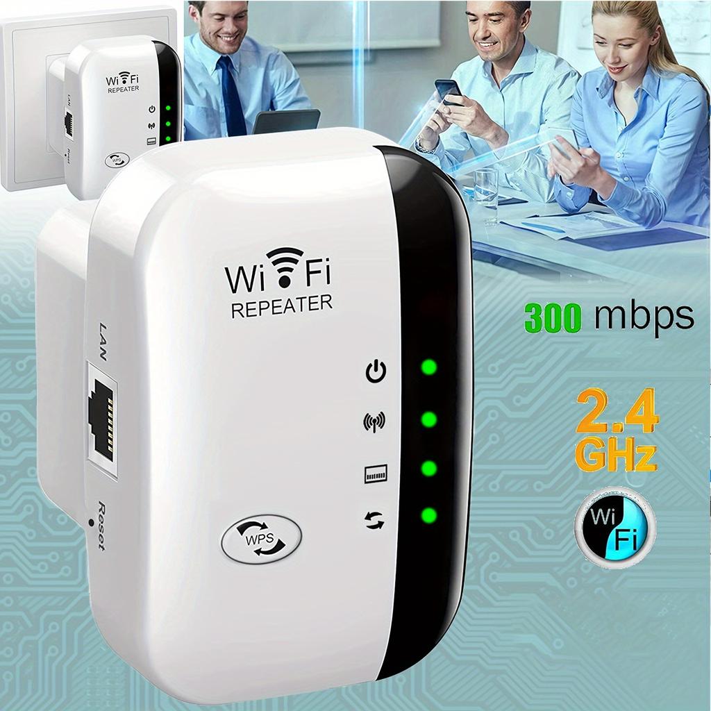 WiFi Range Extender, Wireless Network Repeater for Home and Office Use, Boost Your WiFi Signal Up To 300Mbps-Long Range Wireless Repeater Access Point