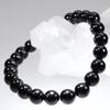 Браслет из черного турмалина с бусиной 8 мм, длина L LL, камень, символизирующий силу октября, простой [Shinjuku Ginnokura] Приблизительно. 18.5cm (Мужской Женский Размер)