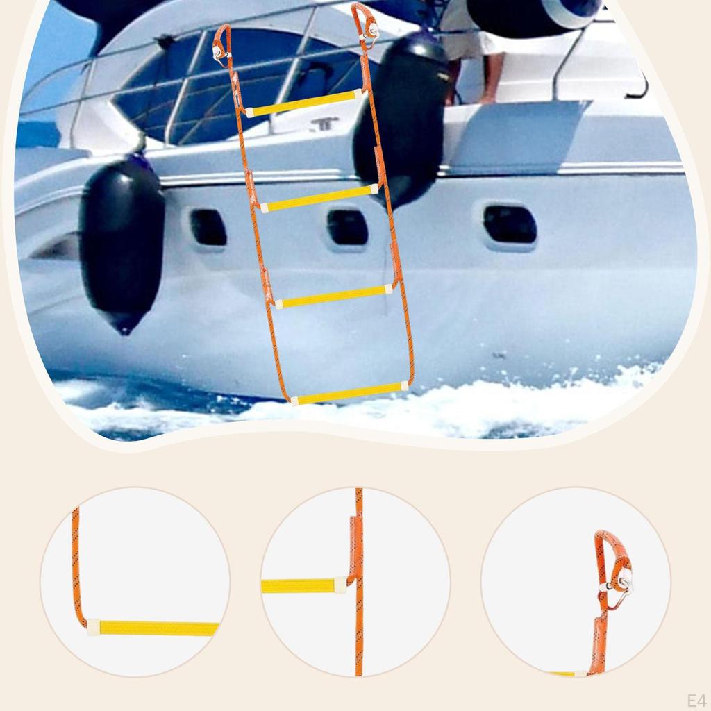 Boat Rope Ladder for Easy Access To Canoes And Motorboats