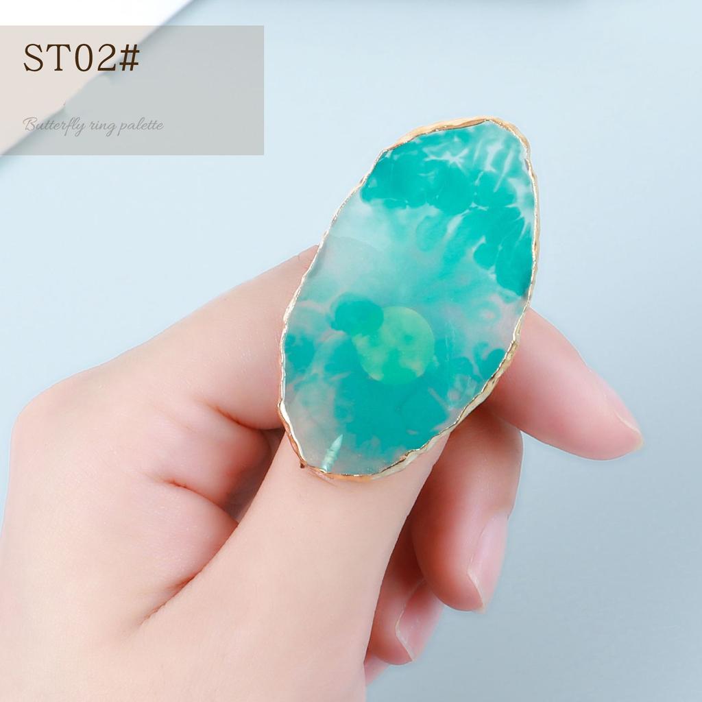 Showing Shelf Finger Ring Nail Art Plate Tips Nail Art Palette Pigment Holder Nail Display Stand