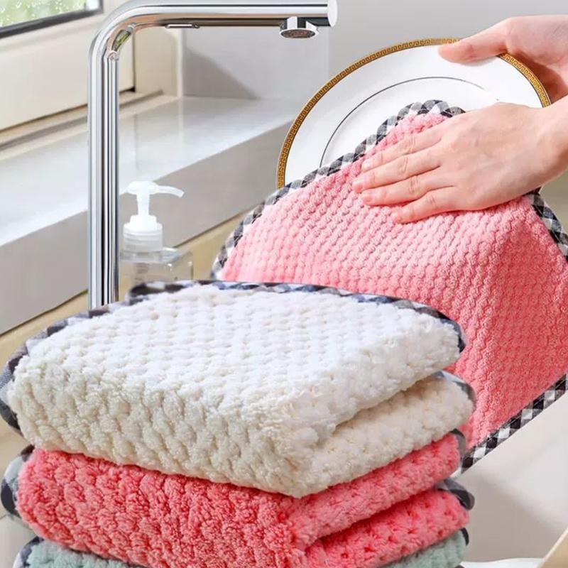 Бытовых супервпитывающих полотенец из микрофибры, салфеток для кухонной посуды, салфеток для мытья посуды с антипригарным покрытием, инструментов для чистки и протирания посуды