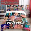3pcs Duvet Cover Set (1*Duvet Cover + 2*Pillowcase, Without Core), Custom Name Karol G Pattern Bedding Set, Home Bedroom Decor Gift