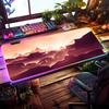 Япония Художественный Коврик для мыши Fuji RGB Игровой коврик для мыши Настольный коврик HD Геймерский Большой Светодиодная подсветка XXL Коврики для мыши