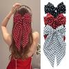 Floating Ribbon Polka Dot Hair Clip Barrette Hair Accessories  Back of Head Styling