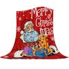 Christmas Pink Santa Claus Snowflakes Throw Blanket Christmas Blanket Soft Plush Warm Sofa Throw Blanket Holiday Gifts