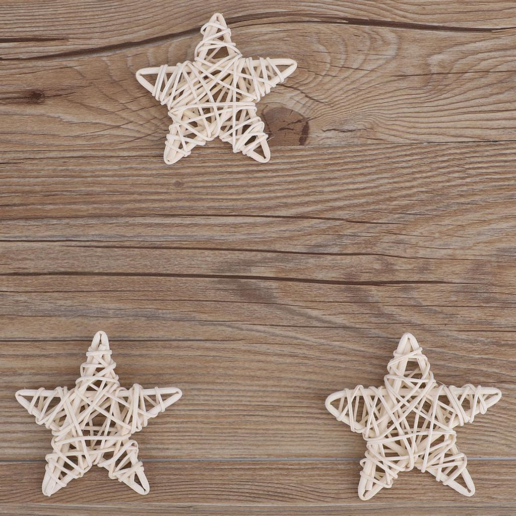 6 шт. DIY поделки из натурального ротанга звезды для свадебной вечеринки рождественское украшение(белый)