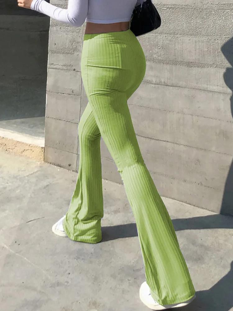 Summer Women's Yoga Pants Slim High Waist Capris Sexy Bell Bottom Flare Tights Solid Hot Y2k Women Clothes E Girl Fashion Streetwear Woman Pants