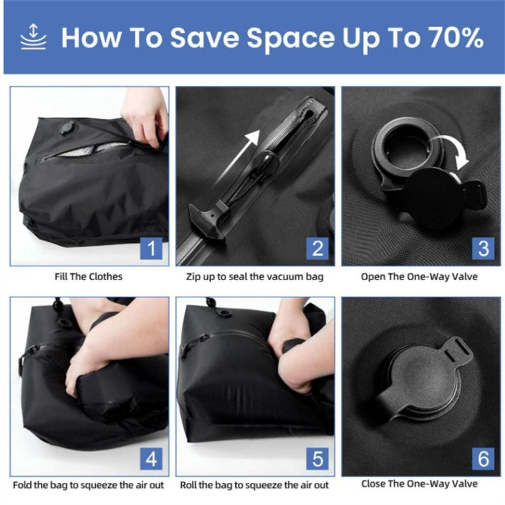 Многоразовые вакуумные пакеты для путешествий Водонепроницаемый пыленепроницаемый вакуумный компрессионный пакет Экономитель места Багажный вакуумный пакет для хранения Рюкзак