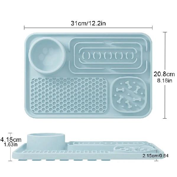 Pet Placemat Cat Slow Feeding Mat Dog Lick Mats Silicone Pets Eating Dogs Feeder Supplies Suction Cup Dog Bathing Distraction