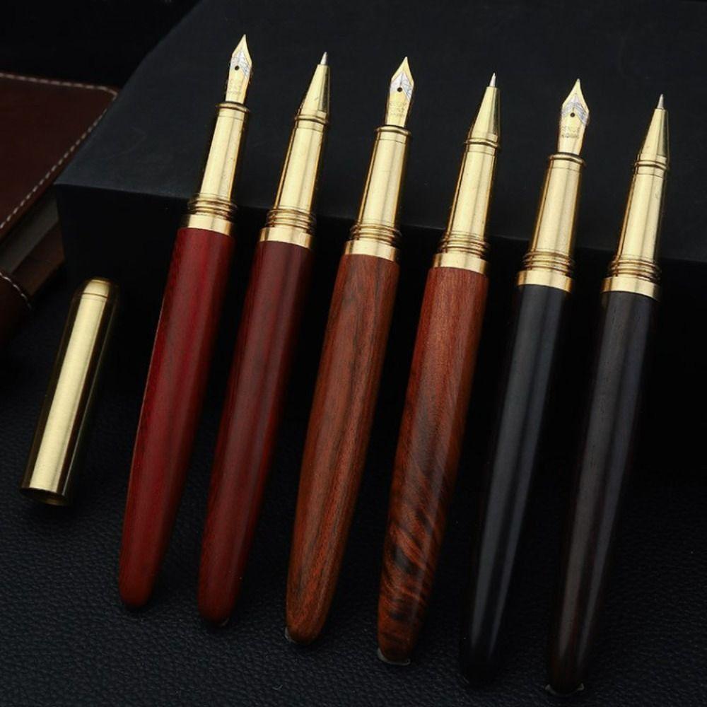 Гладкая ручка для письма Business Wood Fountain Pen Изысканная ручка для подписи Business Artist