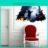 Horror 3d Wall Art Sticker For Halloween Haunted House Decor Waterproof Pvc For Kitchen