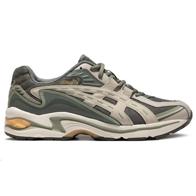 Asics Gel-Preleus Ткань Синтетическая кожа Спорт Мода Ретро Низкий верх Повседневная обувь для образа жизни Унисекс кроссовки Зеленый Серый 1201A838-300
