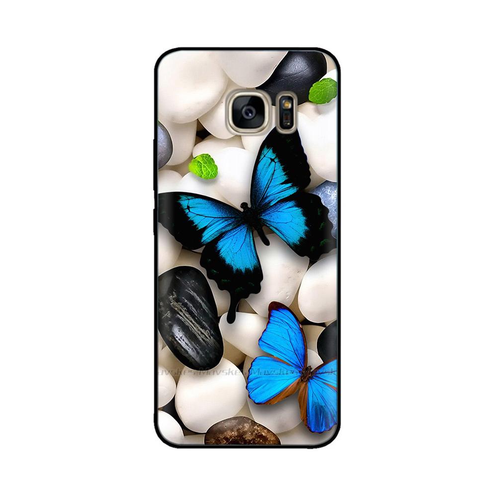 Черный силиконовый чехол для Samsung Galaxy S6 Edge Чехол Мягкая ТПУ крышка для Samsung Galaxy S6 S 6 Edge Чехол Крышка Бампер Coque Para