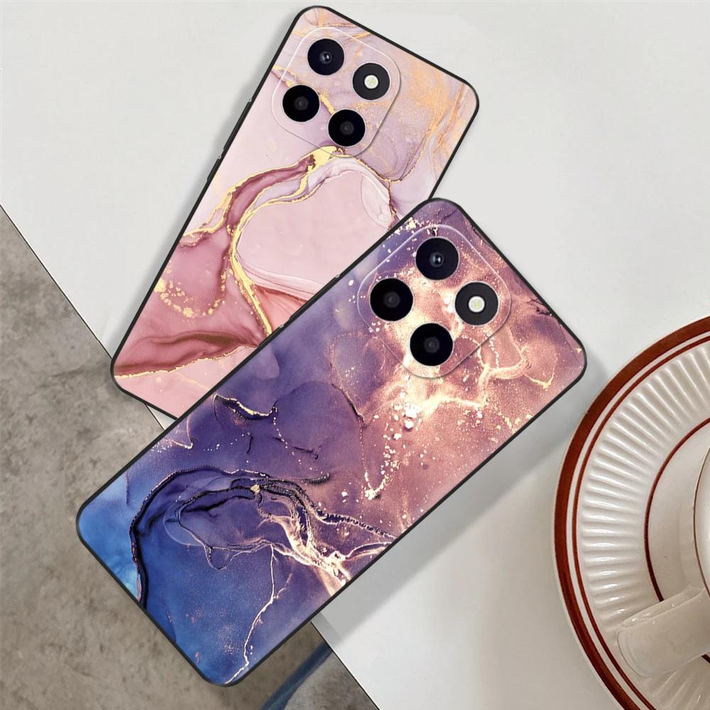 Чехол для Honor X6c Милый ТПУ Силиконовый Чехол для Телефона Для Honor X6c Задняя Крышка HonorX6c X 6C С Принтом Цветов Мягкий Силикон Coque Fundas