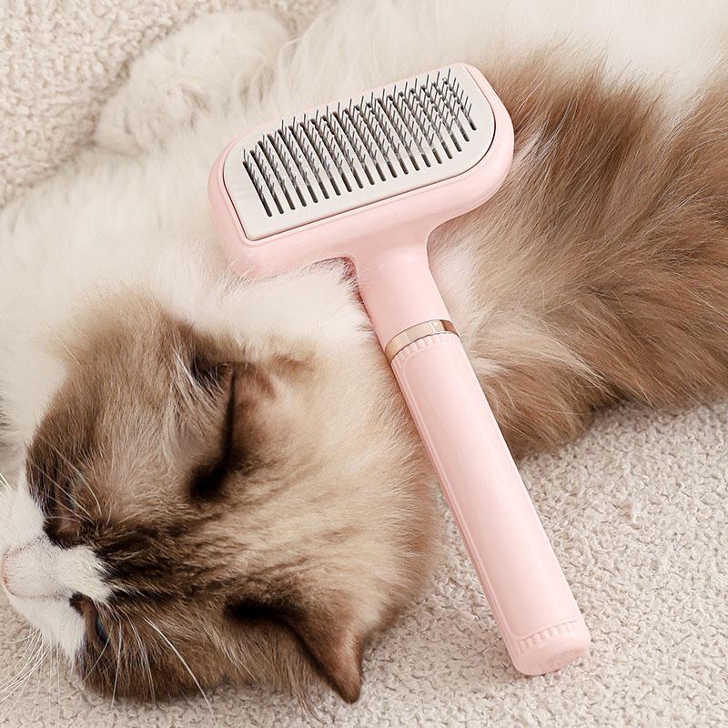 Self-Cleaning Pet Row Comb for Cats and Dogs Long Hair Massage and Knot Hair Removal Artifact