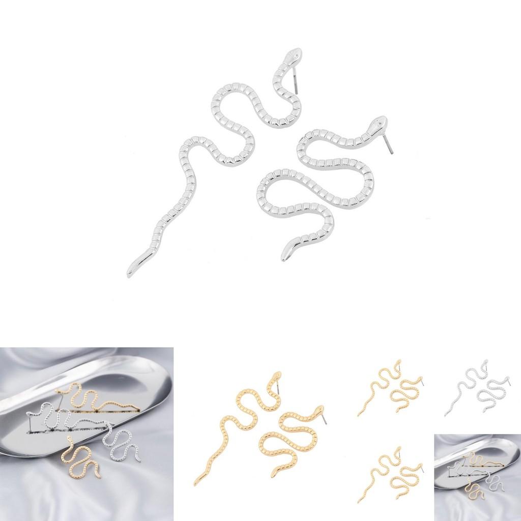 Elegant Gold And Silver Snake Earrings Modern And Fashionable Animal Inspired Jewelry