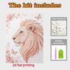 Pearl Art Painting Pink Lion Floral Home Wall Decor Pearl Gemstone Painting Picture Crafts Adult/Beginner Gift Creative Home Decor Unframed DIY