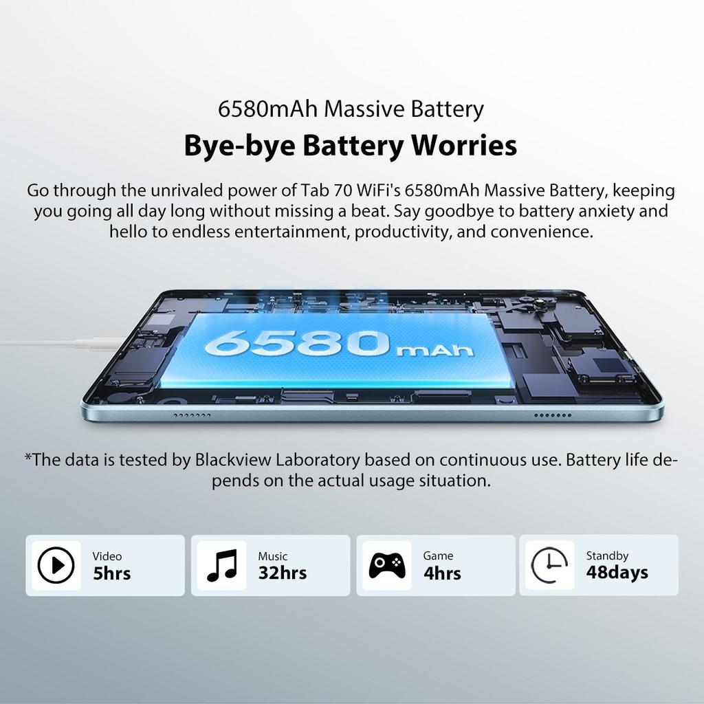 Blackview Tab 70 WiFi 10.1 Inch 6580mAh Android Tablet 8GB+64GB Storage