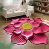 3D Sunflower Floral Plush Rug Non-Slip Backing Easy To Clean Various Sizes Living Room Rug Home Decor