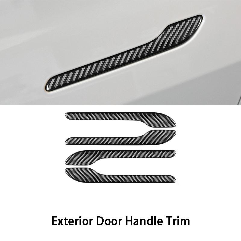 Центральная стойка рулевого колеса из углеродного волокна, крышка подъемника окна, наклейка, украшение, стильные автомобильные аксессуары для модели Tesla