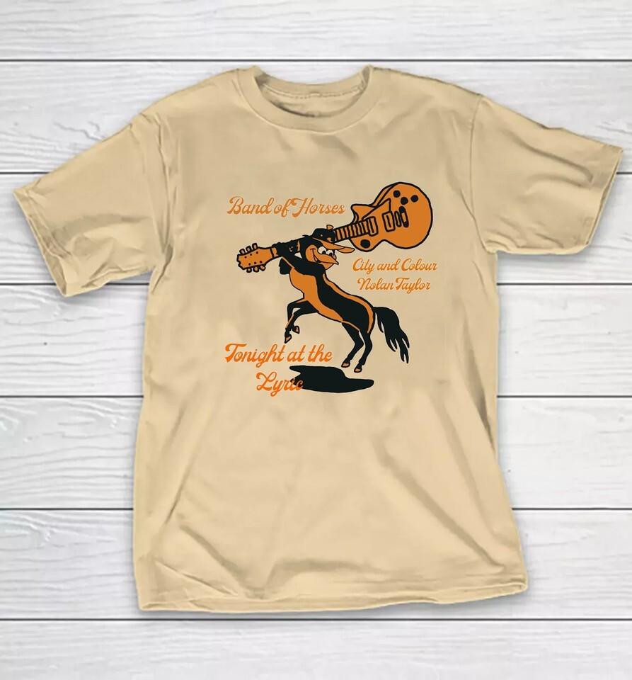 NEW Band of Horses Shirt Short Sleeve Yellow All Size Gift For Fan AM312