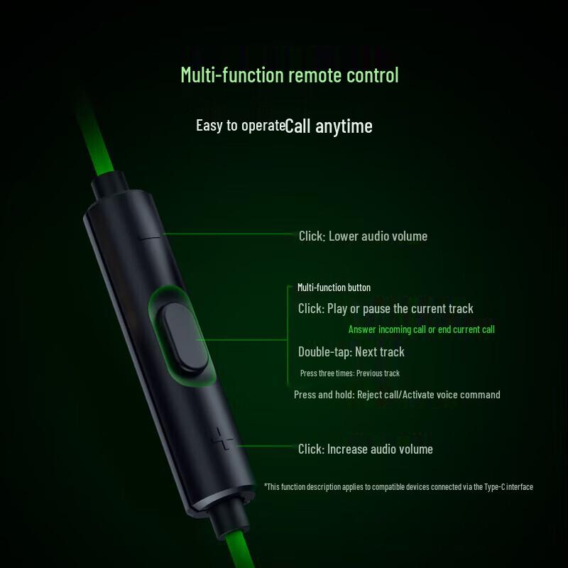 Razer Hammerhead V3 Wired In-Ear Gaming Earphones