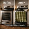 Farmhouse Plaid Oven Skirt Valance with Ruffle Tie Ribbon Country Kitchen Decor Stove Cover Cabinet Panel Privacy Screen