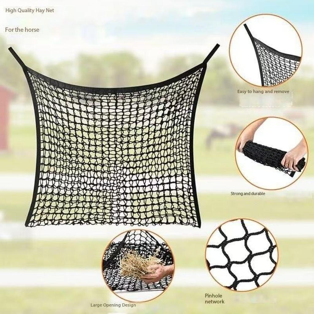 Multipurpose Mesh Feeding Net for Horses Hanging Straw Net for Training Centers and Event JOME