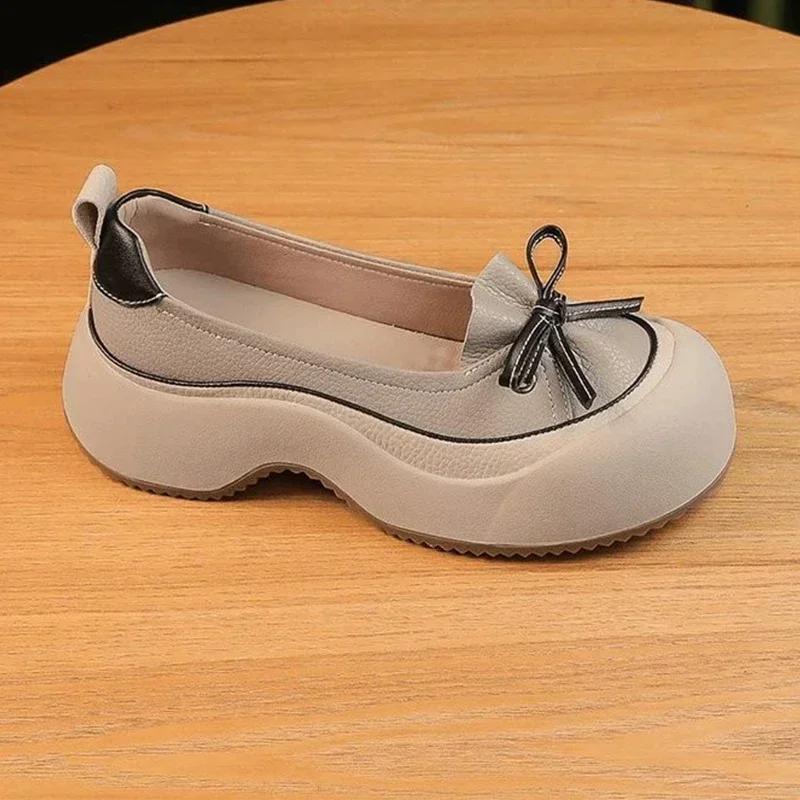 Женские туфли-лоферы на платформе с мелким каблуком, дизайнерские туфли на среднем каблуке, повседневная обувь, женские кроссовки 2024 года, тренд осени, спорт, ходьба, Zapatos