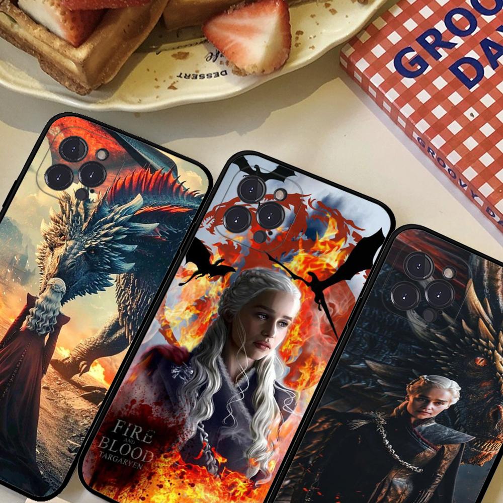 Dragon Mother Thrones Phone Case For IPhone 16 15 8 7 6 6S Plus X SE XR XS 14 11 12 13 Mini Pro Max Mobile Case