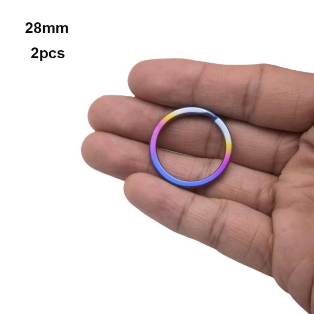 2 шт. Разных размеров Титановый сплав EDC Брелок для ключей Портативный держатель для ключей Кемпинг Путешествия Подвесной инструмент