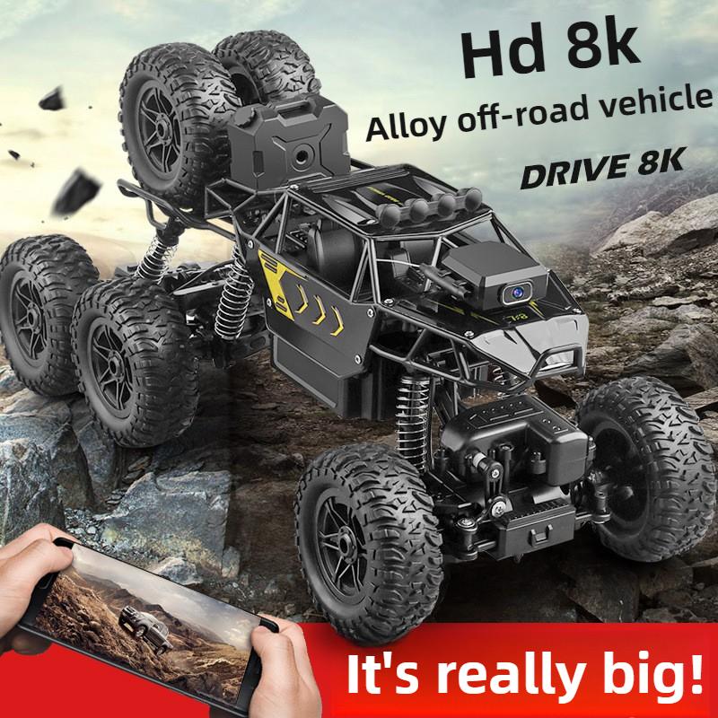 Кавайные 39см Большие Легкосплавные 4WD Радиоуправляемые Машинки, Модель Машинки на Пульте Управления, 8-колесная 8K HD Камера Внедорожная Радиоуправляемая Дрифт Машинка, Игрушки Для Мальчиков, Забавный Подарок