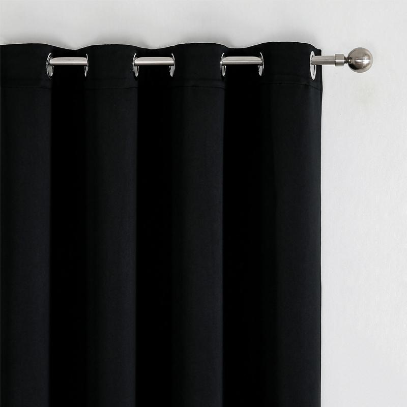 Grommet Solid Blackout Curtains for Bedroom and Living Room Window Drapes Thermal Insulated Room Darkening Curtains