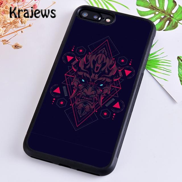 Krajews японский Oni Hannya Demon Mask чехол для телефона iPhone 14 6s 7 8 plus X XR XS 11 12 13 pro max Samsung S21 S22 ultra