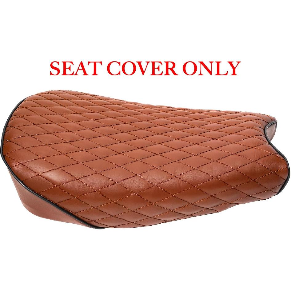 JMCHstore Brown Diamond Stitch Retro Seat Cover for Coleman ct200uex Mini Bike 196cc, Hisun ct200u-ex 200cc Trail Bike Cushion Replacement Parts