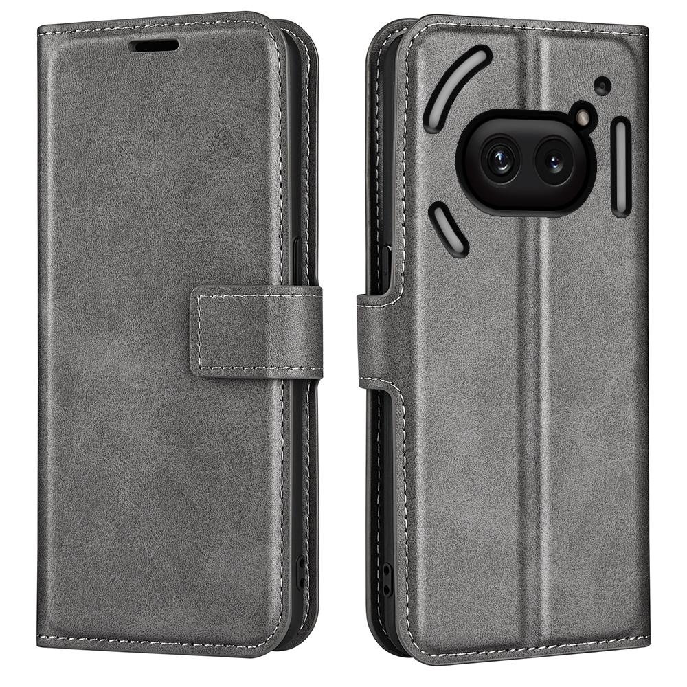 For Nothing Phone (2a) Plus/Phone (2a) Case PU Leather+TPU Phone Shell Calf Texture Wallet Stand Cover