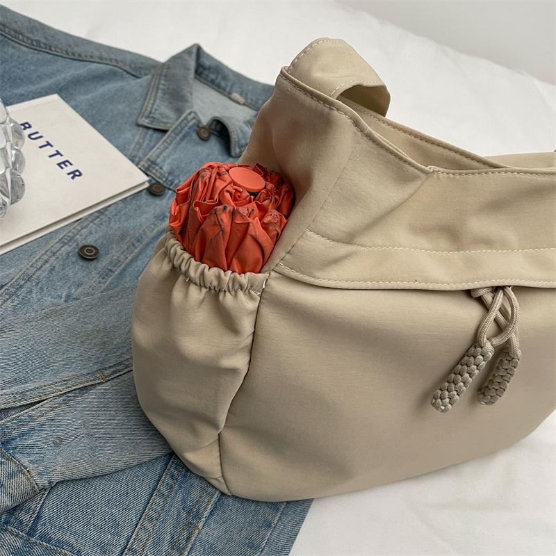 Large Capacity Women's Tote Bag Solid Color Shoulder Crossbody Bag Dumpling Bag