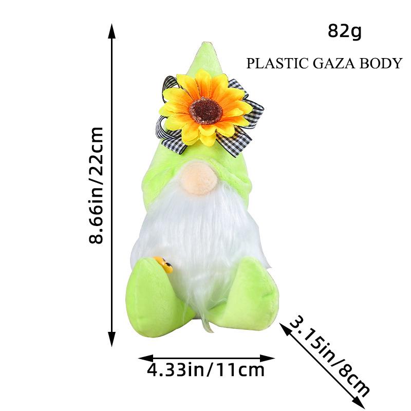 2024 New Bee Festival Faceless Doll Dwarf Cute Sunflower Bee Goblin Autumn Doll Ornament