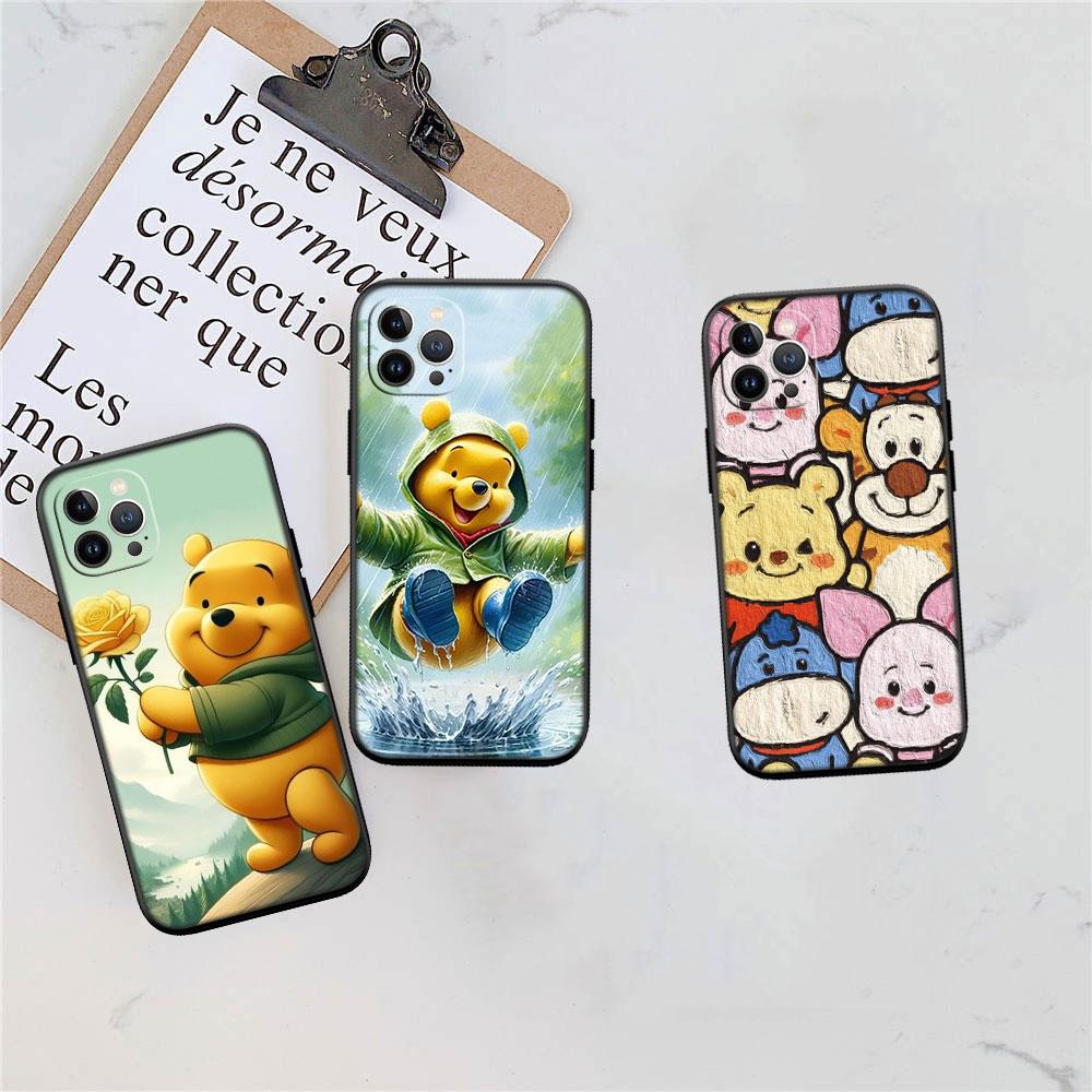 CJ104 Winnie the Pooh Soft Shell Phone Case for iPhone SE X XS XR 11 16E 17 Pro Max Air 8 7 6 6s Plus