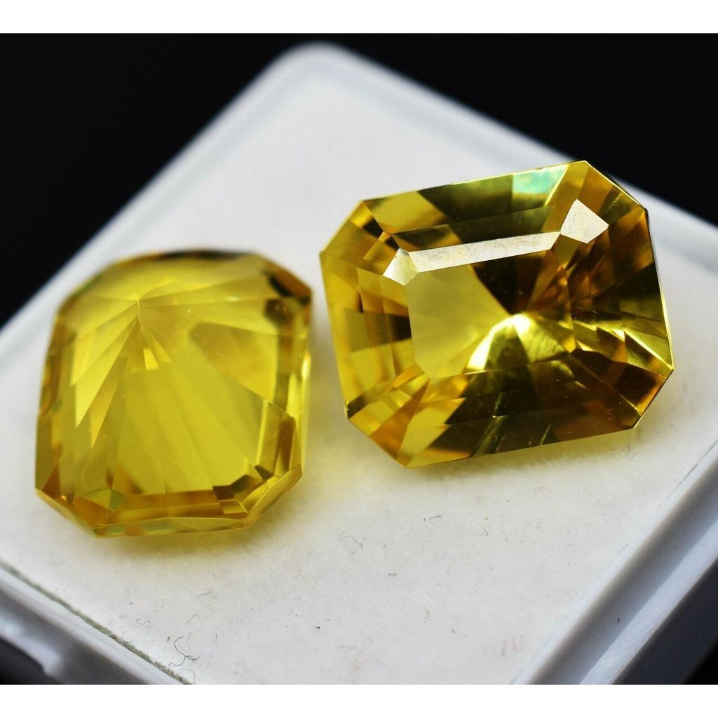 Natural Ceylon Top Quality Sapphire Yellow Emerald CERTIFIED 18.10 Ct Ring Size