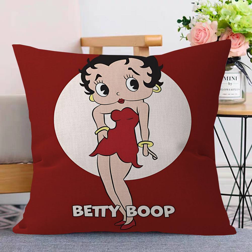 B-Betty Girl B-Boop Lucky Dragon Pillow Cover Sofa Cushion Cover Home Room Decoration Children Gift