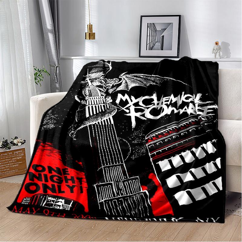 3D Мягкое плюшевое одеяло с изображением группы My Chemical Romance и Джерарда Уэя, Фланелевое одеяло-плед для гостиной, спальни, кровати, дивана