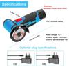 12V Cordless Electric Angle Grinder 800W 19500rpm Lithium Battery Polishing Grinding Machine Diamond Cutting Power Grinder
