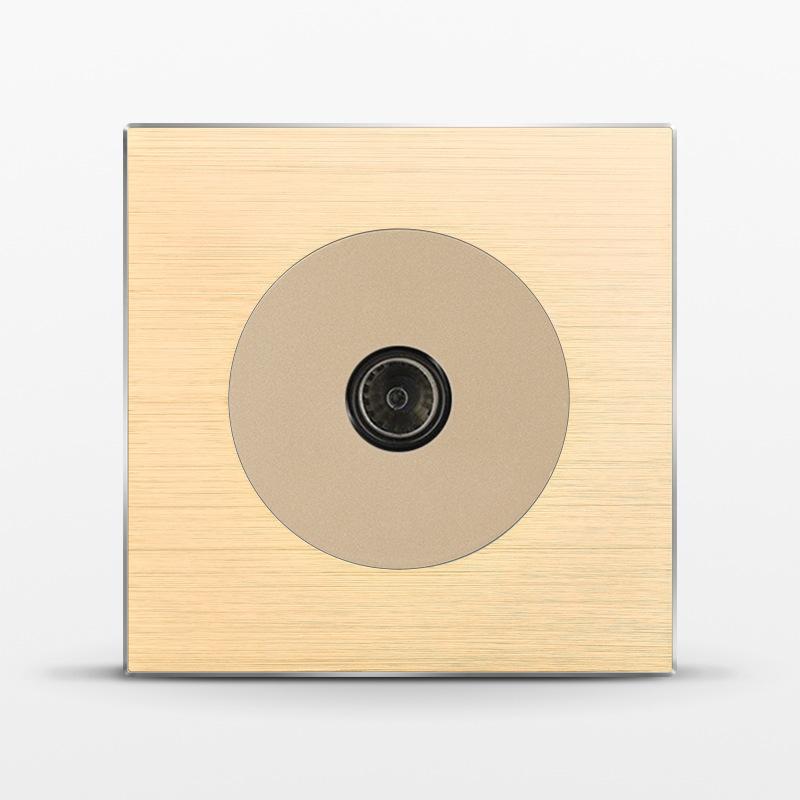 86 тип 1 2 3 4-клавишный 12-позиционный светодиодный индикаторный выключатель из алюминиевого сплава, универсальная роскошная настенная двойная розетка ЕС Франция Великобритания