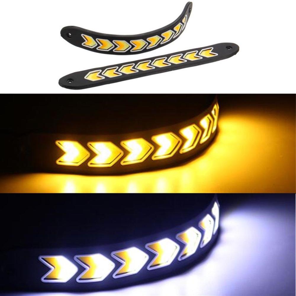 2шт 12В автомобильные светодиодные ленты DRL дневные ходовые огни поворотников лампы для грузовиков