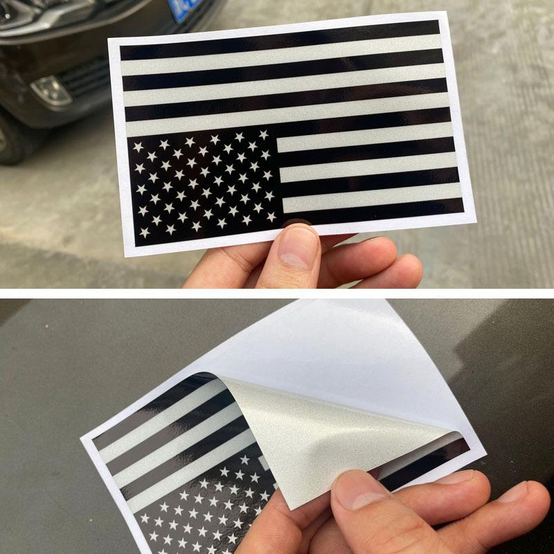 1 пара автомобильных наклеек Светоотражающие автомобильные мотоциклетные внешние наклейки Соединенных Штатов Америки с национальным флагом ПВХ автомобильные наклейки