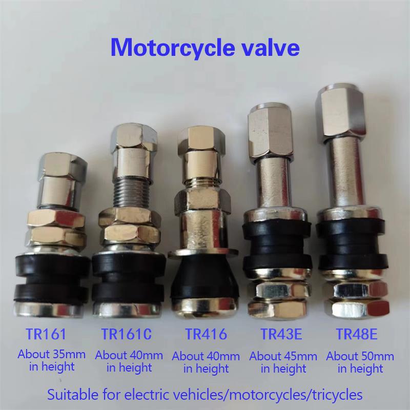 2Pcs Tire Valve Stem Pvr70 Pvr60 Pvr50 Pvr40 Bent 45 Degree Angled Snap-In Rubber Base For Scooter Motorcycle Moped Atv