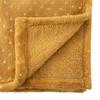 FLANNEL BLANKET 100x75cm yellow with triangles SOFT