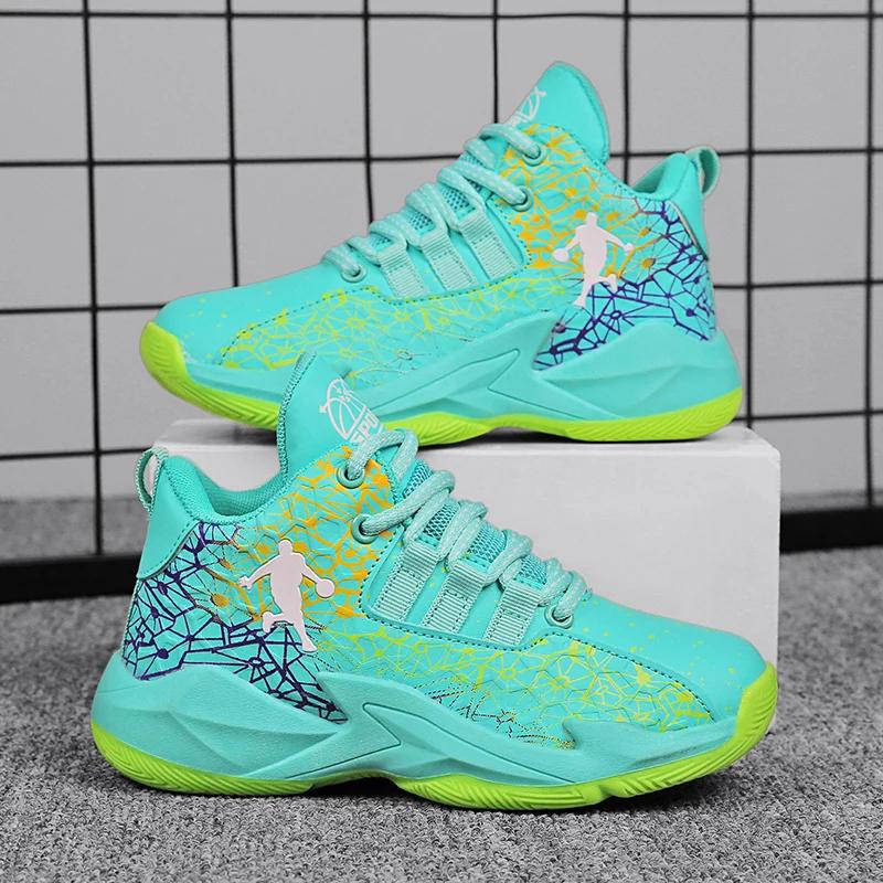Мальчик Новые мужские баскетбольные кроссовки нескользящие дышащие спортивные удобные оригинальные тренировочные мужские кроссовки